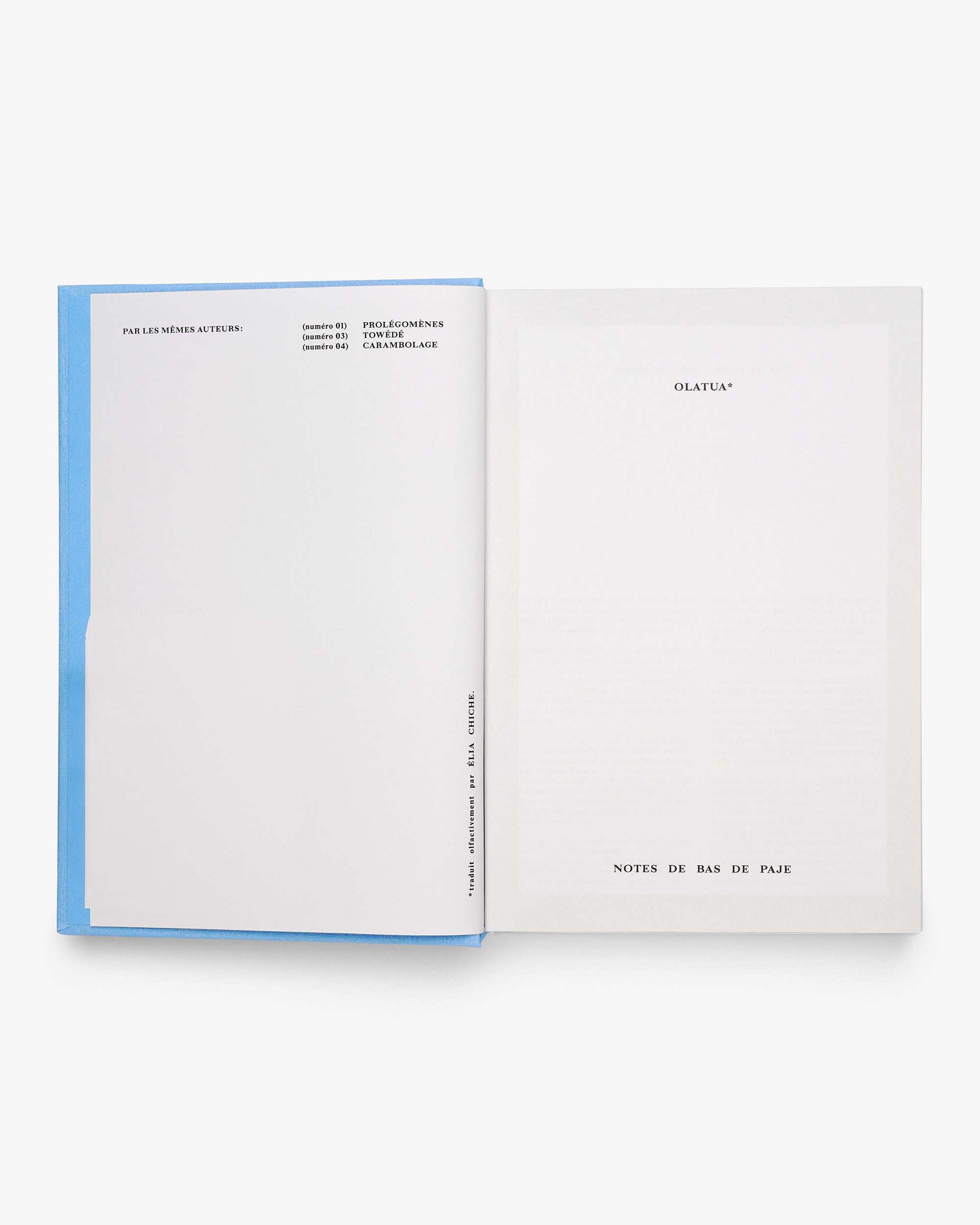 NOTES DE BAS DE PAJE OLATUA 香水 OLATUA² - NOTES DE BAS DE PAJE JAPAN